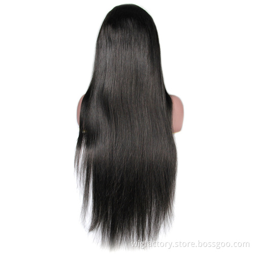 Factory dropshipping human remy cuticle aligned brazilian hair full lace wig 32 inches